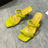 for Women 2023 High Quality Stiletto Heels Women's Sandals Multicolor Suede Sandals with Breathable Insides 5cm