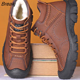 Warm Cotton Shoes, Men's Snow Boots, Men's Non-slip Hiking Shoes, Men's Outdoor Hiking Shoes, Large Size Men's