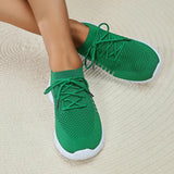 Lightweight Soft Sole Sneakers for Women Autumn Green Breathable Mesh Flats Woman Comfort Slip On Running Shoes