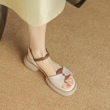 Breakj Summer 2024 New Casual Simple Platform Open-Toe Roman Women's