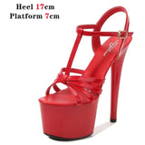 New Brand Women Sandals Summer Shoes Sexy Thick High Heels Platform Dress Party Wedding Shoes Woman Pumps Stripper