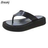 Flip Flops 2023 Summer Shoes Women Flat Platform Casual Slippers Outdoor Beach Sandals Thick Bottom Non-slip Home