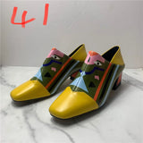 Size Classics Women Rivet Ankle Boots Crude Heels Square Toe Summer Half Slippers Autumn High Heels Boots Female Women