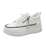 Breakj Spring And Summer New Small 100 Shoes Fashion Zipper Thick Bottom Tie Lady Casual