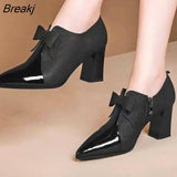 Women Sandals Sexy High Heels Women Shoes Spring Summer Mesh Women's Sandals Office Work Block Heel Shoes Zipper