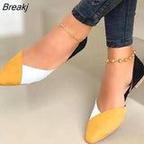 Women's Shoes 2023 Trend Elegant Colorblock Point-Toe Pumps Comfortable Slip on Shoes Outdoor Sports Designer