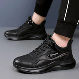 Men genuine Leather Casual Shoes Brand Fashion Sneakers men Black Designer Shoes Soft Men sneakers Mocasine