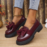 Breakj Shoes Women 2025 Spring And Autumn New Round Head British Wind Singles Women's Size One-Legged Little Leather