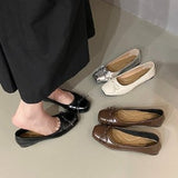 Flat Shoes Women Ballerinas Square Toe Slip on Ballet Flats Lazy Loafers Moccasins Ladies Casual Comfort Shoes