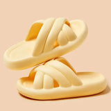 Soft Sole Pillow Slides for Women Summer 2023 Fashion Thick Platform Cloud Slippers Woman Flat Non Slip Flip Flops