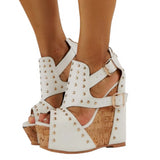 Breakj Heavy Industry Size 47 Slopes And Thick-Soled Sexy High-Heeled Sandals