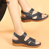Beach Sandals Women Summer Shoes Thick Sole Women Wedges Sandals Ladies Summer Holiday Shoes Big Size 42