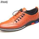 Men's Shoes, Men's Leather Shoes, Men's Leather Casual Inner Increase Korean Version of Sneakers, White Low-top Shoes