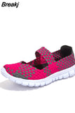 for Women Summer Weave Breathable handmade Shoes Light Flats Nursing Shoes Woman Sandals Handmade Woven Casual Mother