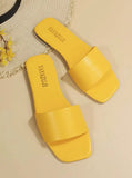 Head Flat Bottom Slippers Women Summer New Word Leisure Beach Cool