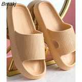 Platform Slippers Summer Couple Bathroom Non-slip Home Slippers Fashion Soft Sole EVA Beach Slides Shoes Flip Flops