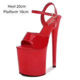 Dance Model Shoes Women Catwalk Shoes Sandals 9 13 15 17 20 CM Sexy High Heels Platform Sandals Girls Shoe Party