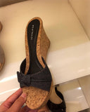 Fashion Slippers Women Summer Shoes High Heel9.5cm Flock Platform Sandals Ladies Wedges Sandals Flip Flops Female