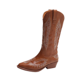 Female Shoes Women's Pionted Toe Boots 2023 New Chunky Heel Mid Calf Riding Boots for Women Fashion Ladies Cowboy