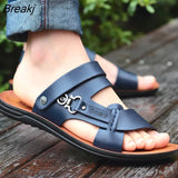 Men's New Summer Men's Open-toed Sandals Fashion Trend Beach Shoes Slippers Men's Sandals Mens Sandals Summer Leather