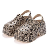 Thick Bottom Clogs for Women Closed Toe Chunky Platform Sandals Woman Summer 2023 Super High Wedge Heel Slippers