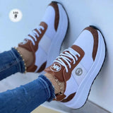 Breakj Women's Casual Wedge Heel Sneakers 2024 New Plus Size Strap With A Single Size