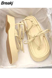 Sandals Woman Leather Low-heeled Rubber Rome Slides Hoof Heels Fabric Low Sandals Woman Leather Low-heeled Slides Rome