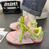 Women's Casual Sneakers Hip Hop Skateboard Fashion Women Mix Colors Running Sport Shoes Tennis Shoes Students Trend Walking