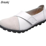 PU Leather Loafers Soft Sole Casual Flats Shoes for Women Students plus