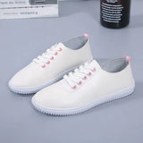 for Women 2023 Spring Women White Casual Shoes Breathable Flats Fashion Soft Lace-up Women Sneakers Zapatos De