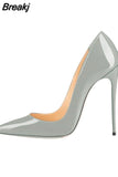 12 cm Women Pumps Patent Leather Pointed Toe Women Shoes High Heel Stiletto Party Shoes Women QP022