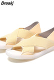 45 Sport Sandals Women's 2023 New Soft Sole Lightweight Two-Wear Casual Slippers Socofy Stretch Cloth Women's Summer