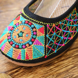 Breakj Lace Dance Shoes Beef Tendon Embroidered Summer Sandals Single Shoes