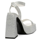 New Platform Woman Sandals Super High Heel 2023 Summer Crystal Fashion Sexy Woman Wedding Sandals Shoes Big Size