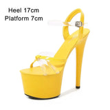 Pole Shoes Heel Luxury Brand Female Sandles Women Shoes Summer High Heels Platform Red Wedding Shoes Bride Cross