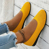 Women's Flats Shoes Spring and Autumn New Fashion Round Toe Shallow Shoes Comfortable Breathable Mesh Casual Barefoot