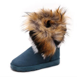 Women Slip on Flat Cotton Shoes Women Light Ankle Boots Female White 2023 Winter Super Warm Snow