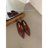 Jane Shoes French Designer Women Shoe Spring New Vintage Single Shoe Simple Red Leather Shoe Elegant Woman Shoe Low