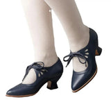 European and American Hollow Out High Heel Shoes for Women Lace Up Large Casual Shoes Women Shoes Zapatos De Mujer size
