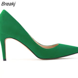 Sexy High Heels Woman Pumps 8 CM Fashion Pointed Heel Women Shoes Elegant Black Red Job Wedding Pump Plus