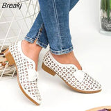 New Fashion Bowtie Pointed Toe Women Flats Spring Shoes for Woman Platform Slip on Loafers Leather Drop Shipping