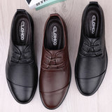 Men Dress Shoes lace up fashion Oxfords Genuine Leather Italian Formal Shoes Man Party Classic Black wedding shoes High