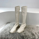 Boots And Velvet Boots 2024 New Knight Boots White Boots Online Celebrity Skinny Boots Online Celebrity