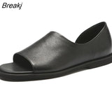 New Style Men's Sandals, Soft Leather Sandals, Breathable Non-slip Beach Shoes, Men's Slippers, Men's Beach