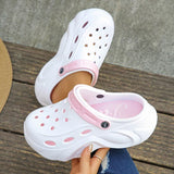 Closed Toe Chunky Platform Sandals Women Soft Hollow Out Thick Solde Slippers Woman Mixed Color Summer Beach