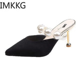 Black Sandals Women Summer Autumn Shoes Woman Thin Heels 2023 Womens Outdoor High Heels Woman