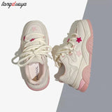 pink Platform Sneakers Women Running Sports Shoes Woman Designer Chunky Sneakers Casual Pu Leather Vulcanized Shoes