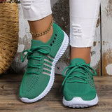 Women Mesh Breathable Tennis Sneakers 2024 Lace-Up Platform Running Shoes Woman Comfortable Thick Sole Work Fitness Sneakers