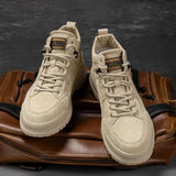 Qulity Men's Boots Anti-Slip Comfortable Military Work Boot Spring Winter Men Shoes High Top Motorcycle Ankle