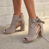 Heels Sandals Women's Summer New 2023 Korean Fashion Female Retro Peep Toe Chunky Heel Lace Up Pumps Ladies Rome